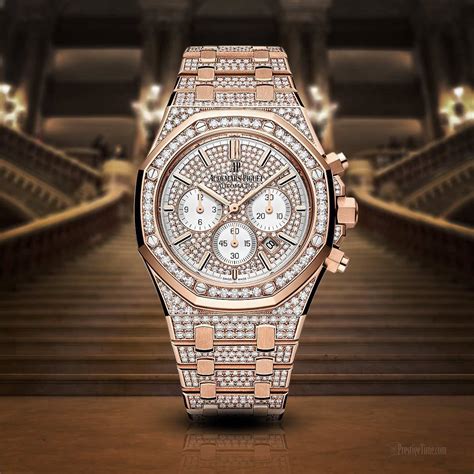 audemars piguet chronograph royal oak diamonds|audemars piguet royal oak prices.